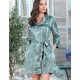 Атласный халат-рубашка Mia-Amore FLORENTINA 7117, Цвет: фисташковый, Размеры: XL