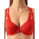 Бюстгальтер пуш-ап Coquette Revue ZODIAC 82120-07К с кружевной спинкой, Цвет: красный, Размеры: 70B