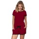 Топ и шорты из трикотажной вискозы Nipplex MARGOT PAJAMAS бордо, Цвет: бордо, Размеры: L