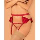 Пояс для чулок + стринги Obsessive RUBINESA GARTER BELT, Цвет: красный, Размеры: L/XL Пояс для чулок + стринги Obsessive RUBINESA GARTER BELT, Цвет: красный, Размеры: L/XL