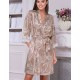 Короткий шелковый халат Mia-Amore 3453 CLEMENTINA, Цвет: латте, Размеры: L/XL