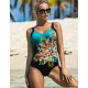 Слитный купальник с цветочным принтом Verano AUGUSTINA colorful-black, Цвет: черный, Размеры: M