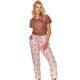 Женская пижама с брюками Taro 2685 IRINA какао/розовый, Цвет: какао/розовый, Размеры: S