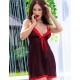Бэби-долл с трусиками Chilirose 4459 черно-красный, Цвет: черно-красный, Размеры: S