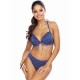 Синий купальник с формованной чашкой Lorin L2432/2, Цвет: темно-синий, Размеры: 70C