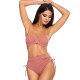 Купальник бандо с высокими плавками Lorin L2441/2, Цвет: пудра, Размеры: 70D